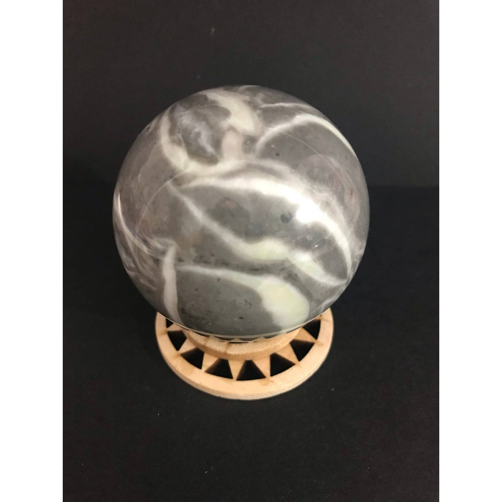 Natural Shell Jasper Sphere - Picture 4 of 7